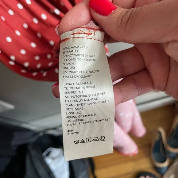 Anthropologie Red and White Polka Dot Dress - Picture 6 of 6